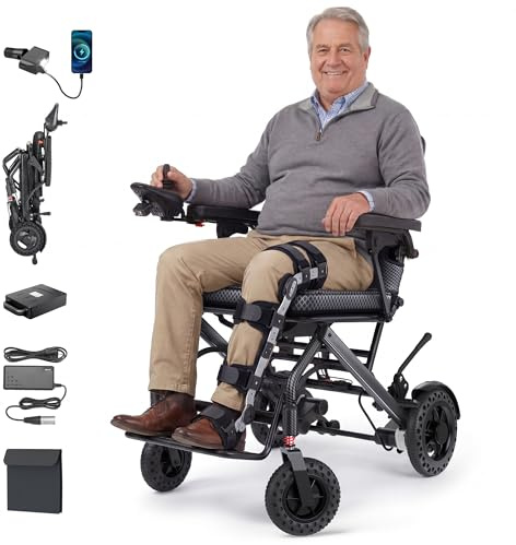 Rollstuhl Elektrisch Faltbar Leicht 14,5 kg Elektrischer Rollstuhl