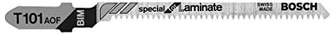 BOSCH T101AOF 5-Piece 3-1/4 In. 20 TPI Special for Laminate T-Shank Jig Saw Blades , Silver