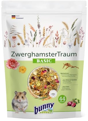 Bunny Nature ZwerghamsterTraum Basic | 600 g | Alleinfuttermittel für Zwerghamster | Balancierte Long-Life-Rezeptur