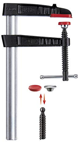 BESSEY Temperguss-Schraubzwinge TG20K | 200 mm Spannweite | Knebelgriff ermöglicht schnelle und kraftvolle Spannbewegungen für effizientes Arbeiten bei präzisen Fixierungen im Handwerk