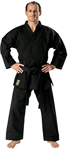 Traditional black Karate Uniform 12 oz / 190 by KWON
