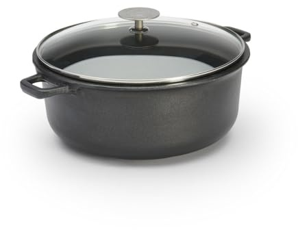 DE BUYER - Coquelle antiadhésive CHOC EXTREME avec couvercle en verre - Diamètre 24 cm - | Diamètre 24 cm