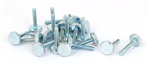 sourcing map 20Stk M3x16mm Gewinde Kohlenstoff Stahl Gerändeltemutter Rundkopf Flügelschraube DE de