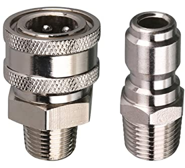 Tool Daily Set Adattatore per Idropulitrice, Kit di Connessione Rapida, Raccordo Filettato Maschio 3/8 di pollice, 5000 PSI