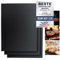 BBQROX Lot de 3 tapis de barbecue [50 x 40 cm à 260 °C] Vainqueur de comparaison 2024 | Pour barbecue à gaz, barbecue au charbon de bois, barbecue électrique et four | Tapis de cuisson réutilisable et