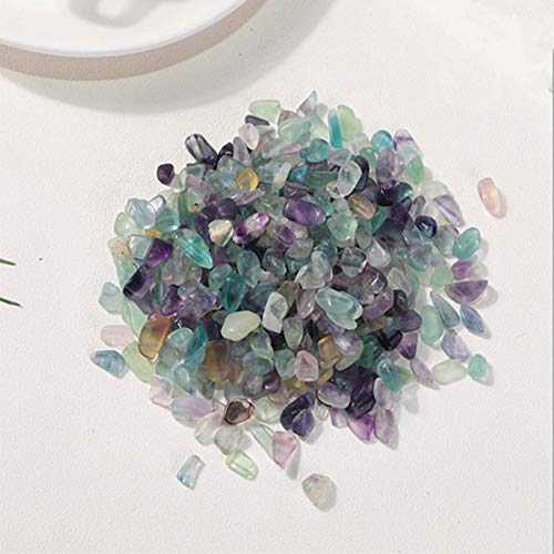 Foglio di quarzo in cristallo naturale di fluorite, utilizzato per ghiaia di acquario, vetro di mare, sabbia rocciosa, acquario per pesci e tartarughe, decorazione per piante aeree (0,5 kg)
