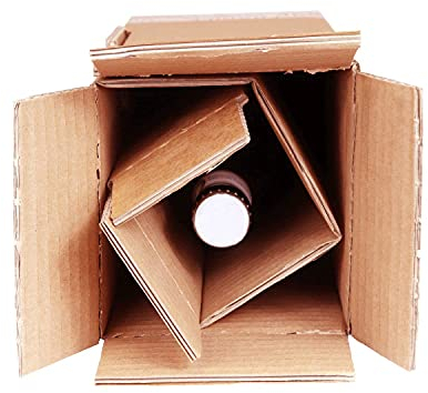 smiley pack Flaschenversandkarton Bier 0,5 Liter für 1 Flasche inklusive Einlage PTZ zertifiziert für Versand mit DHL DPD Bierflaschen Bierversandkarton Bierkarton Bierverpackung (20)