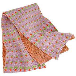 HGJH Strickschal Damen Damen-Schal Mit Kaschmirgefühl, Weicher, Dicker, Warmer Strickschal, Lila Schal, Blumen, Wickelschal, Winter-Deckenschal, Böhmische Stola, Schals Für Frauen Und Mädchen