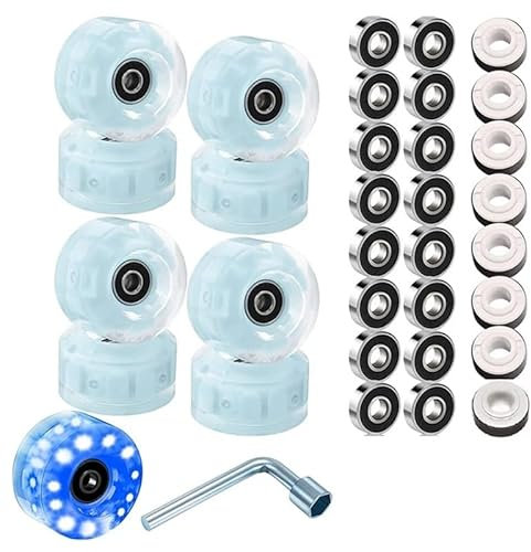 Inline Skate räder 8 stück beleuchtet Roller Skate räder leuchtende Skate räder mit eiskatrollenlager 32 x 58 mm