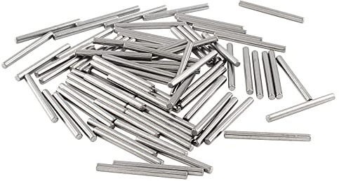 Unlorspy 100Pcs Shelves Dowel Pin Hardware, 2mm x 22mm, Stainless Steel
