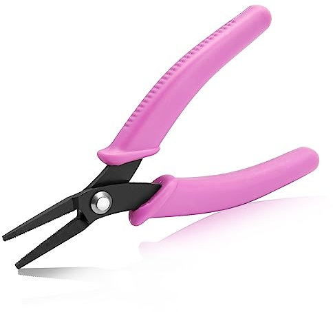 SPEEDWOX Pince à Bec Long Pointu 14 cm - Mini Pince à Aiguille - Pour Fabrication de Bijoux - Précision à Mâchoire Dentelée