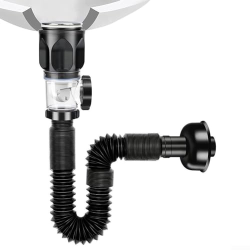 Flexibler Abflussschlauch, Badezimmer-Waschbecken-Abflussrohr-Set, Küchenspüle-Abflussrohr, dehnbares Deo-Sieb, Abflussrohrleitungen