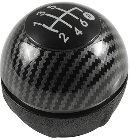 Cakievro Auto Schaltknauf - Auto 6 Gang Schalthebel für Fia-t 500 500C 2007 2008 2009 2010 2011 2012 2013 2014 2015 2016 2017 2018 (Karbonfaser)