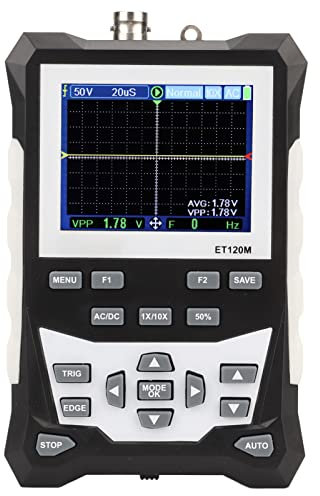 Osciloscopio de 120 MHz, Osciloscopio de Mano, Kit de Osciloscopio Analógico en Color de 120 MHz, Ancho de Banda de Forma de Onda, Alta Precisión, TFT Digital de 2,4 Pulgadas,