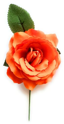 Fiori Fiamminghi Media Ornamento Tipico Capelli Fiore Danza Fenicottero, Fiere di Aprile e Romeries Fiori Fiamminghi per il Vestito Fenicottero, Fiore Fiamma Arancione Ø13cm