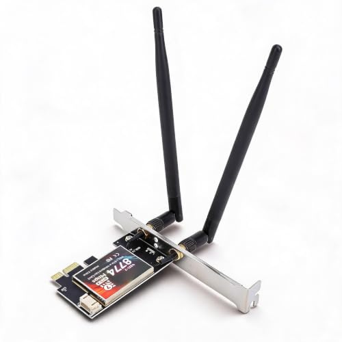Tarjeta de Red, WiFi 7 8774Mbps PCI E Tarjeta de Red Inalámbrica Bluetooth para Chipset BE200, Tarjeta de Red Inalámbrica Tri Band para 10, 11 de 64 bits,