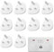 10 Packs of Plug Socket Covers UK White Safety Plug Covers for Sockets UK Baby Plug Socket Covers UK Easy-Fit Plug Socket Covers UK Electric Socket Covers for Toddler Proofing