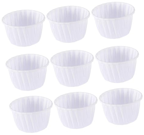 Caissettes à Muffins en Papier Blanc 50 Pièces Résistantes à L’huile | Maison et Fête, Faciles à Assembler, Format Petite Tasse à Gâteau, Fournitures de Pâtisserie