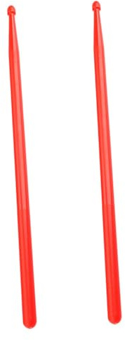 LALADEFIEE Nylon Drumsticks für Schlagzeug mit Rutschfestem Griff und Glatter Oberfläche Leichter Klassischer Trommelstock für Anfänger und Ethereal Drums Rot
