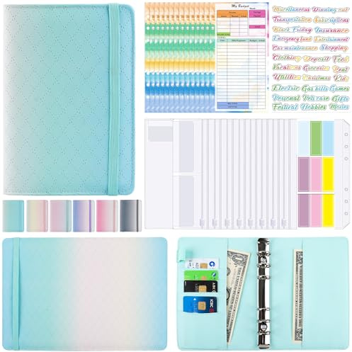Budget Binder, Cash Envelopes for Budgeting, Money Organizer for Cash, Budget Binder with Cash Envelopes, Marble 6-Ring Money Saving Binder (llb)