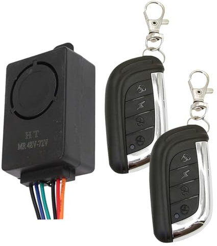 Scooter Alarm with Remote Control,Anti-theft Scooter Alarm,Multi-function Anti-Theft Security Alarm System Scooter Motion Sensor Alarm - Portable Electric Car Alarm Motorcycle Alarm for 48-72v Scooter