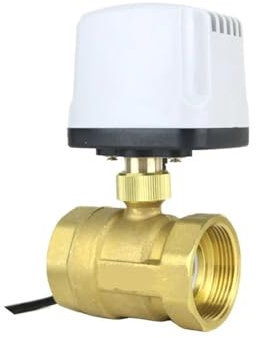 IP65 wasserdichter elektrischer Kugelhahn 220 V 12 V 24 V Dreileiter 2-Steuerung Messing elektrischer Kugelhahn Metallmotor mit hohem Drehmoment(3/4,24VDC)