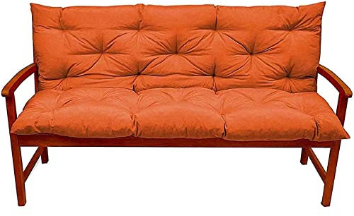 Sitzkissen für Gartenbank mit Rückenlehne, dick, rutschfest, für 2- und 3-Sitzer-Schaukel, Liege, Terrasse, Sofa, Innen- und Außenbereich