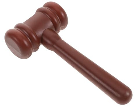 VICASKY Mini Plastic Judge Hammer Props for Boys and Girls Halloween Costume Accessory Solid Plastic Gavel Toy for Role Play and Judge Theme Party