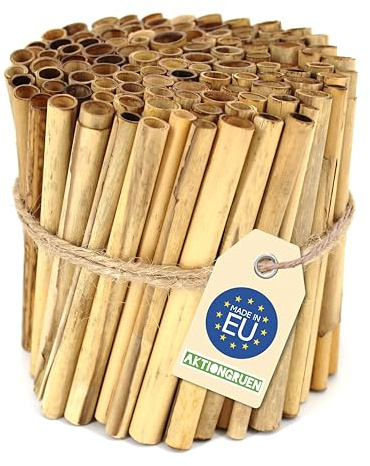 Schilfröhrchen für Insektenhotel & Bienenhotel 10 cm - 100 Stück | Schilfröhrchen für Bienenhotel & Insektenhotel: Füllmaterial und Nisthilfe – Nachhaltig & Naturprodukt aus der EU