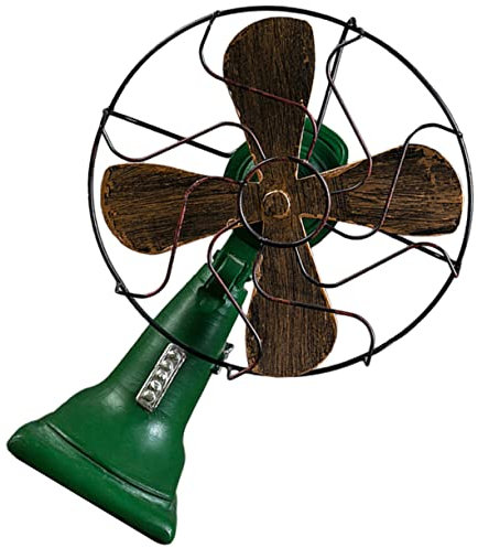 Alipis 2pcs Oscillating Fan Modeling Tabletop Adornment Vintage Decor Desktop Ornaments