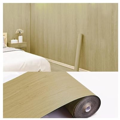 Linoleum Boden,Vinylboden Selbstklebend 3/10m Holzmaserung PVC Bodenaufkleber Selbstklebende wasserdichte Wohnzimmer Schlafzimmer Schrankaufkleber Home Verdickung(Wood Color,40cmX10m)