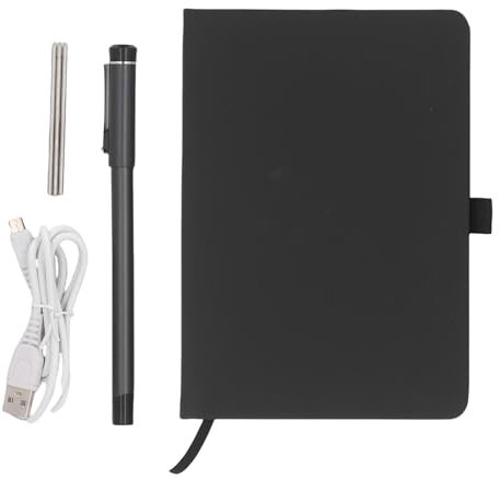 Jectse 3 In1 Digital Smart Pen, A5 Smartpen Notebook Set, Real Time Sync for Digitizing, Bluetooth 5.0 Paper Smart Writing Set, Convert to Text, OCR Technology,for IOS for Android (Black)