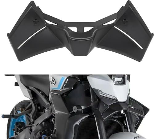 Kit spoiler anteriore per moto Downforce Spoiler anteriori naked Alettone aerodinamico per Yamaha MT-09 MT 09 MT09 2024 2025 (Nero)