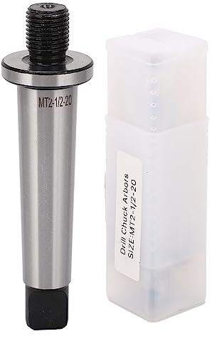 MT2 Shank to 1/2in‑20 Manganese Steel Threaded Drill Chuck Arbor for Tapping Drilling Machines Lathe