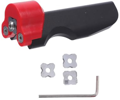 Operitacx Ensemble 4 Pcs Raboteuses à Chants Réglables pour Bois, Pvc et Placages – Lames Interchangeables Rayon 1, 1.5, 2, 3 avec Clé – Outil Manuel pour Chanfreiner, Arrondir et Lisser