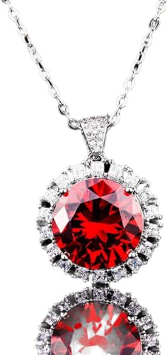 8 färger runda ädelstenar massivt silverhalsband med kedja för kvinnor dam jubileumssmycken