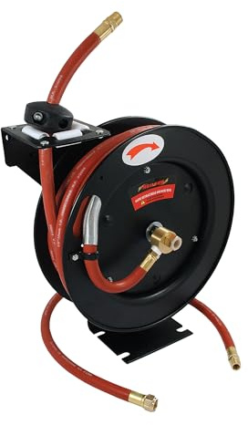 Neilsen CT1535 1/2in. x 50ft Hose Reel, Auto-Retractable Air Line, Working Pressure - 300psi