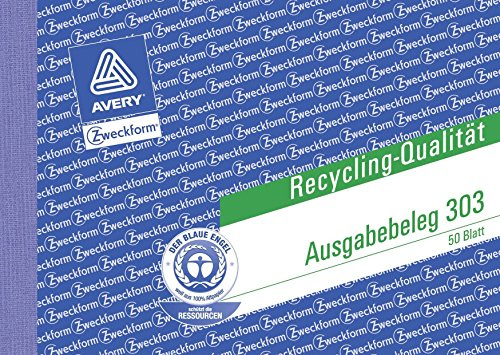 Formulare, Ausgabebeleg Zweckform 303, gelb mit Dokumentendruck, A6 quer, Blatt 1x50