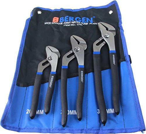 US Pro 3pc WATERPUMP Pipe Wrench Pliers Grips Water Pump Set B1830 200, 250, 300mm