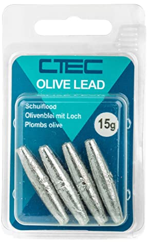 C-TEC Olive Long Sinker Lead 5g / 5 Stück Olivenblei Blei von SPRO