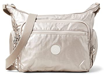 Kipling GABBIE Mittelgroße Umhängetasche, Metallic Glow (Silber)