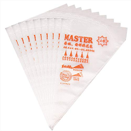 LANGFON Large Thickened 100Pcs Disposable Tipless Piping Bags and Bag Royal Icing Pastry Bags for Cookies Decorating Cupcake