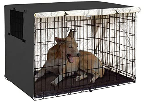 Strapazierfähige, winddichte Abdeckung für Hundehütte, Hundekäfig-Abdeckung, für drinnen und draußen, Hunde-Zubehör, passend für die meisten Hundekäfige – nur Abdeckung