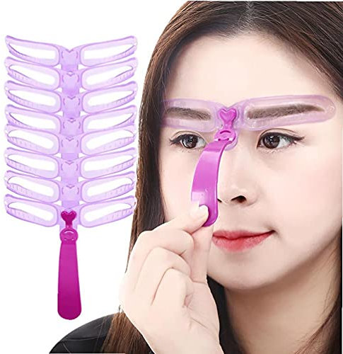 Onsinic 1pc Professionnel des Sourcils Stoccils Seilleurs Toile De Toilettage Kit De Pochoir À Sourcils Modèles De Formage De Sourcils Carte De Dessin DIY Maquillage Outils