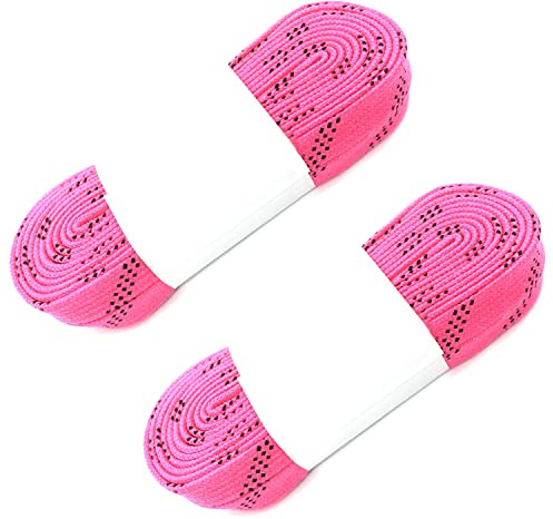 Alephnull Skate hockey skosnören inline hockey skosnören vaxade hockey skosnören för skridskoåkning anti-brott 2 par (rosa, 180 cm)