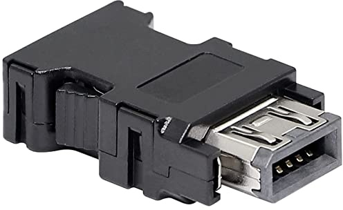 GELRHONR IEEE1394 FireWire Adapter,IEEE1394 CN2 Stecker SM-10P Servo Encoder Stecker Molex10PIN Schweißdraht Stecker für 36210-0100PL Motor Encoder – Schwarz