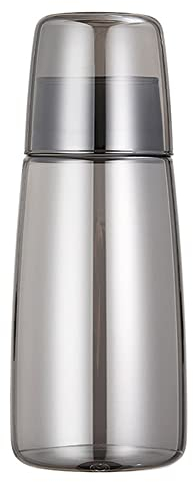 Bedside Water Carafe Set with Tumbler, Bedside Carafe and Glass Set for Nightstand Guest Room Bedroom Accessories, Water Carafe for Cold Drink, Mouthwash Dispenser for Bathroom Kitchen 25oz/750ml