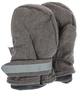 Sterntaler Unisex Kinder Fäustlinge Melange mit Daumen, Klettverschluss mit Reflektierendem Streifen Handschuh