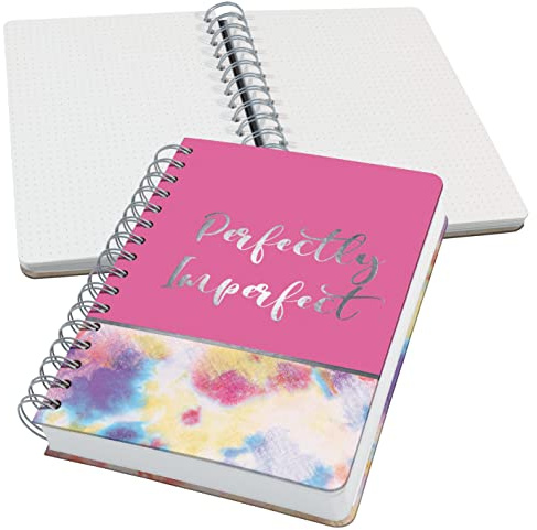 SIGEL JN609 Spiral-Notizbuch Jolie, Batik Holi, ca. A5, dotted: 120 g/m², 240 S., FSC-zertifiziert, vegan