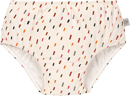 LÄSSIG Baby-und Kleinkind-Schwimmwindel Badewindel Badehose mit Windel mit UV-Schutz Strokes offwhite/multicolor 19-24 Monate